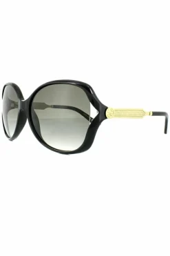 Sunglasses*Gucci Fashion Gold Grey Gradient Sunglasses Black