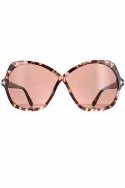 Sunglasses*Tom Ford Fashion Coloured Havana Violet Rosemin FT1013 Pink