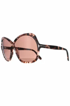 Sunglasses*Tom Ford Fashion Coloured Havana Violet Rosemin FT1013 Pink