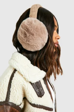 Earmuffs*boohoo Faux Fur Fluffy Earmuff mocha