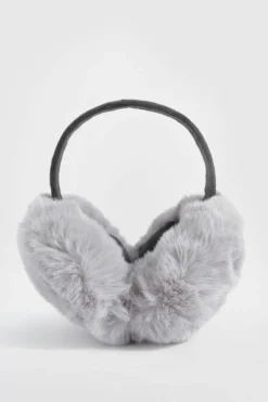Earmuffs|Hats & Gloves*boohoo Faux Fur Fluffy Earmuffs grey