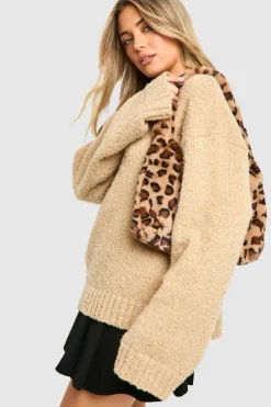 Shoulder Bags|Handbags*boohoo Faux Fur Shoulder Bag leopard