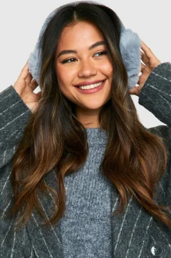 Earmuffs|Hats & Gloves*boohoo Faux Fur Trim Earmuffs grey