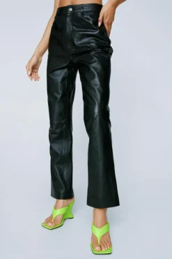 Wedges*NastyGal Faux Leather Flip Flop Wedge Heels lime