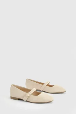 Ballet Flats|Flats*boohoo Faux Suede Ballet Flats beige