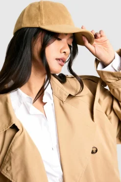 Hats & Gloves|Hats & Gloves*boohoo Faux Suede Baseball Cap tan
