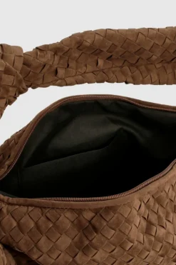 Shoulder Bags|Handbags*boohoo Faux Suede Knot Oversized Shoulder Bag chocolate