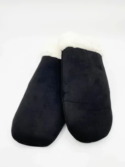 Hats & Gloves|Hats & Gloves*SVNX Faux Suede Mittens With Borg Lining Black