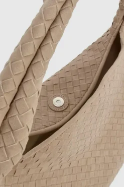 Woven Bags|Handbags*boohoo Faux Suede Oversized Woven Tote Bag taupe