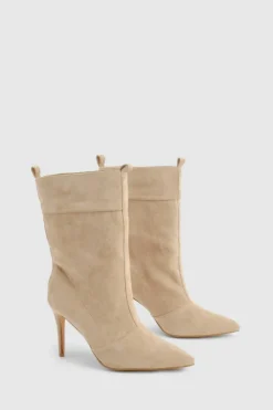 Ankle Boots|All Boots*boohoo Faux Suede Pointed Toe Ankle Boot taupe