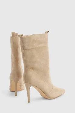 Ankle Boots|All Boots*boohoo Faux Suede Pointed Toe Ankle Boot taupe