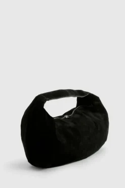 Shoulder Bags|Handbags*boohoo Faux Suede Slouchy Shoulder Bag black