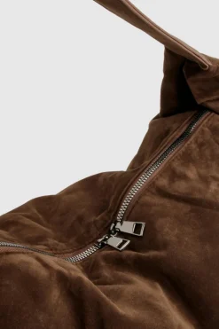 Shoulder Bags|Handbags*boohoo Faux Suede Slouchy Shoulder Bag chocolate