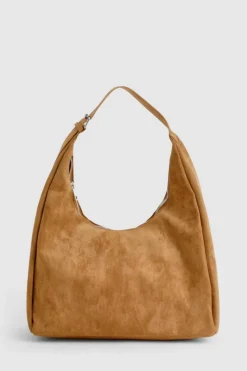 Shoulder Bags|Handbags*boohoo Faux Suede Slouchy Shoulder Bag tan