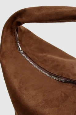 Shoulder Bags|Handbags*boohoo Faux Suede Slouchy Shoulder Bag chocolate