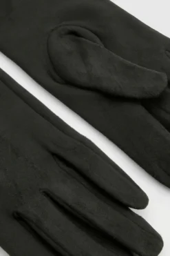 Hats & Gloves|Hats & Gloves*boohoo Faux Suedette Thick Gloves black