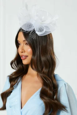 Hair Accessories*Quiz Feather Clip Fascinator White