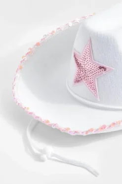 Hats & Gloves|Hats & Gloves*boohoo Festival Malibu Doll Cowboy Hat white