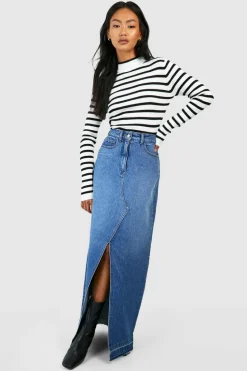 Jumpers*boohoo Fine Gauge Stripe Jumper black