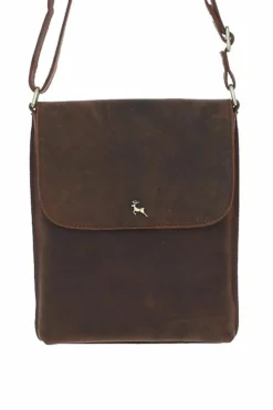 Cross-Body Bags*Ashwood Leather Flap Over Leather Cross Body Bag Brown