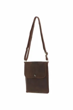 Cross-Body Bags*Ashwood Leather Flap Over Leather Cross Body Bag Brown