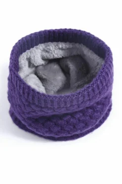 Hats & Gloves|Hats & Gloves*SVNX Fleece Lined Textured Neck Warmer in Blue