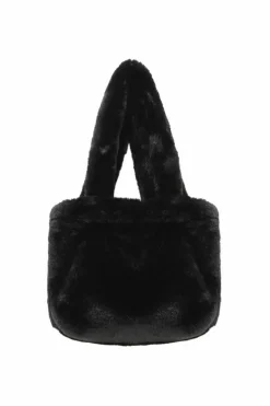 Tote Bags|Activewear*My Accessories London Fluffy Faux-Fur Tote Bag Black