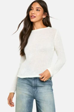 Jumpers|Jumpers & Cardigans*boohoo Fluffy Knit Jumper cream