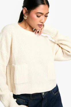Jumpers|Knitwear*boohoo Fluffy Yarn Jumper cream