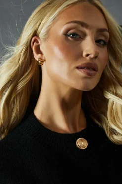 Earrings*MissPap Fluted Stud Earrings gold