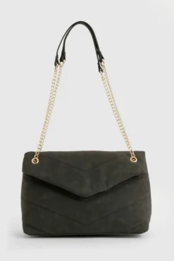 Cross-Body Bags|Handbags*boohoo Fold Over Chain Handle Cross Body Bag black