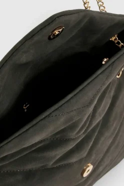 Cross-Body Bags|Handbags*boohoo Fold Over Chain Handle Cross Body Bag black