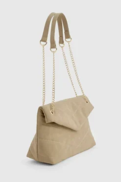 Cross-Body Bags|Handbags*boohoo Fold Over Chain Handle Cross Body Bag taupe