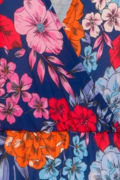 Wrap Dresses*Girls On Film Ford Mock Wrap Dress Blue