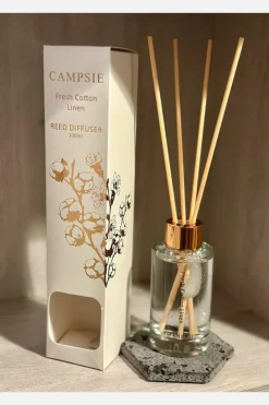 Candles & Diffusers|Candles*CAMPSIE Candles ‘Fresh Cotton Linen’ Reed Diffuser White
