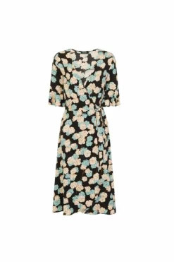 Wrap Dresses*Girls On Film Frill Detail Wrap Dress Black
