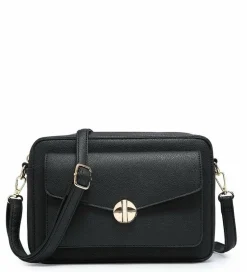 Cross-Body Bags|Handbags*Kitise Front Snap Pocket Small Camera Crossbody Bag Black