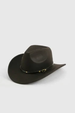 Hats & Gloves|Hats & Gloves*boohoo Gem Stone Western Cowboy Hat black