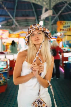 Hats & Gloves|Hats & Gloves*My Accessories London Geometric Print Bucket Hat with Ties Multi