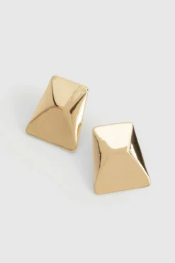 Earrings*boohoo Geometric Stud Earrings gold