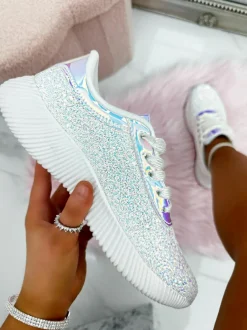 Trainers*Love Lemonade Glitter Lemzy Trainers White