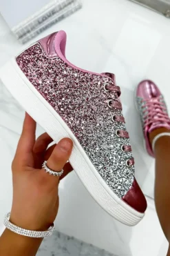 Trainers*Love Lemonade Glitter Ombre Trainers Pink