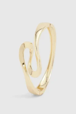 Bracelets*boohoo Abstract Bangle gold