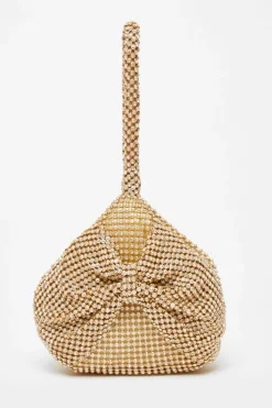Handbags|Clutch Bags*Quiz Diamante Pouch Bag Gold