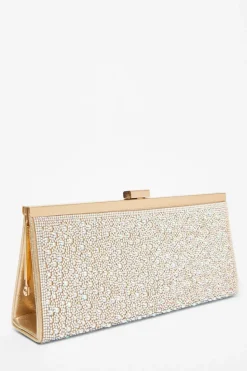 Handbags|Clutch Bags*Quiz Embellished Long Clutch Gold