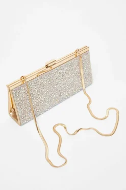 Handbags|Clutch Bags*Quiz Embellished Long Clutch Gold
