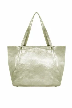 Tote Bags*Sostter Horizontal Zipped Leather Tote | BXYLB Gold
