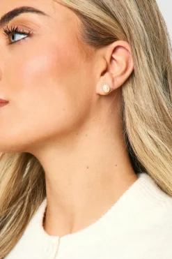 Earrings*boohoo Pearl Stud Earring 3 Pack gold