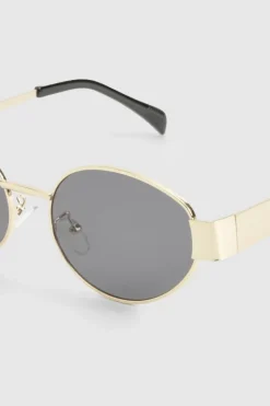 Sunglasses*boohoo Retro Oval Shape Sunglasses gold