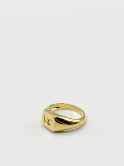 Rings*SVNX VC Engraved Signet Ring Gold